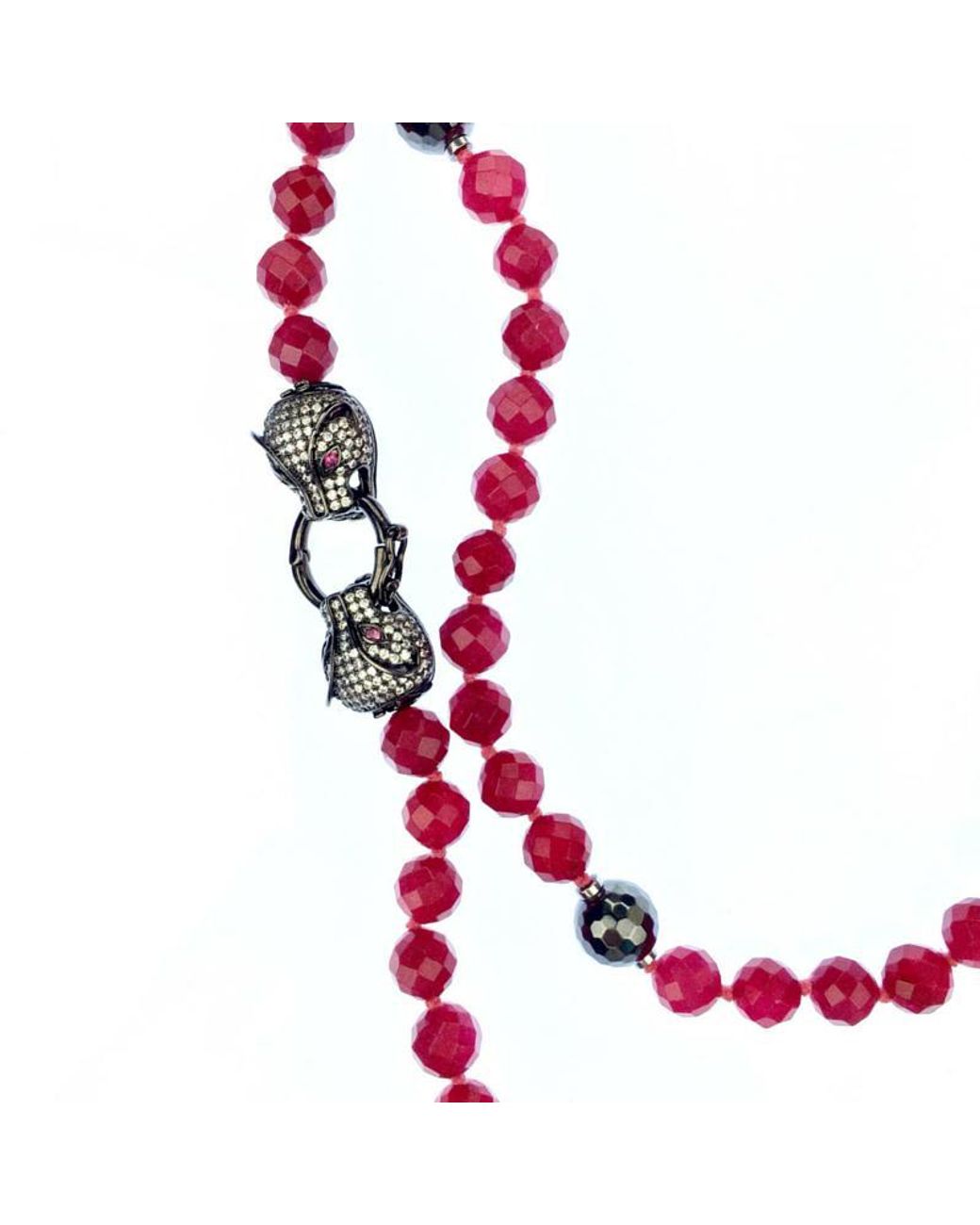 Jaredjamin Red Valeria Panther Convertible Necklace