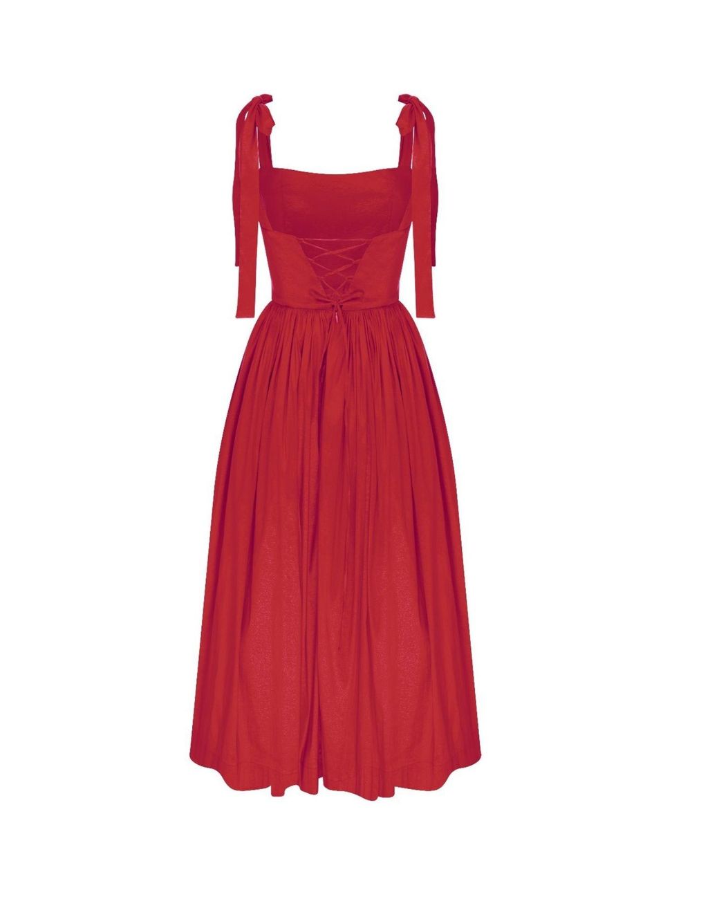 NAZLI CEREN Red Lou Lou Midi Skirt