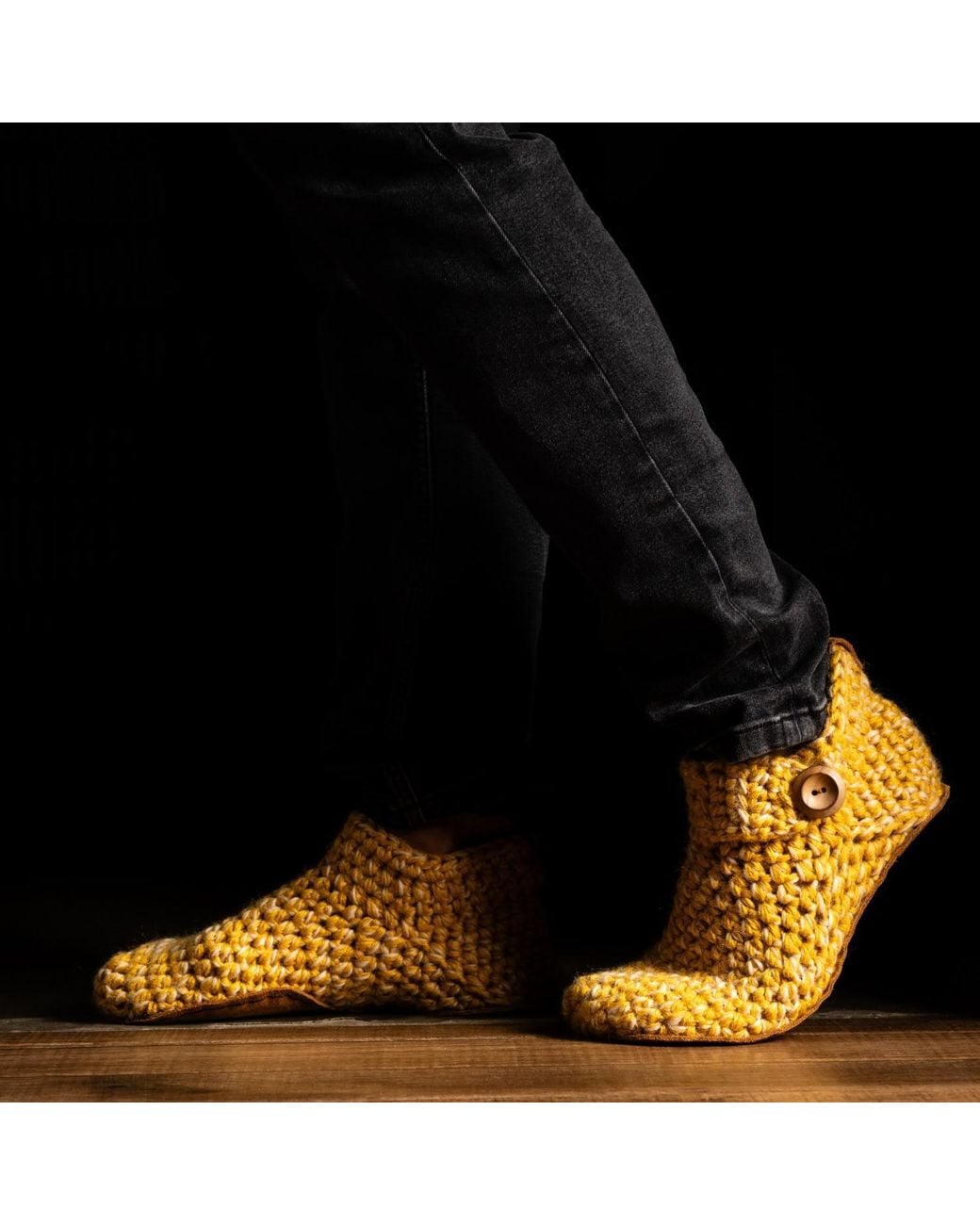 Kingdom of Wow Metallic Handmade Ankle Boot Wool Slippers For