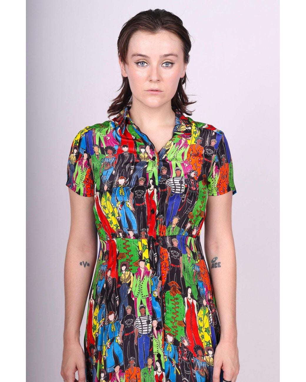 Any Old Iron Green Heroes Collared Dress