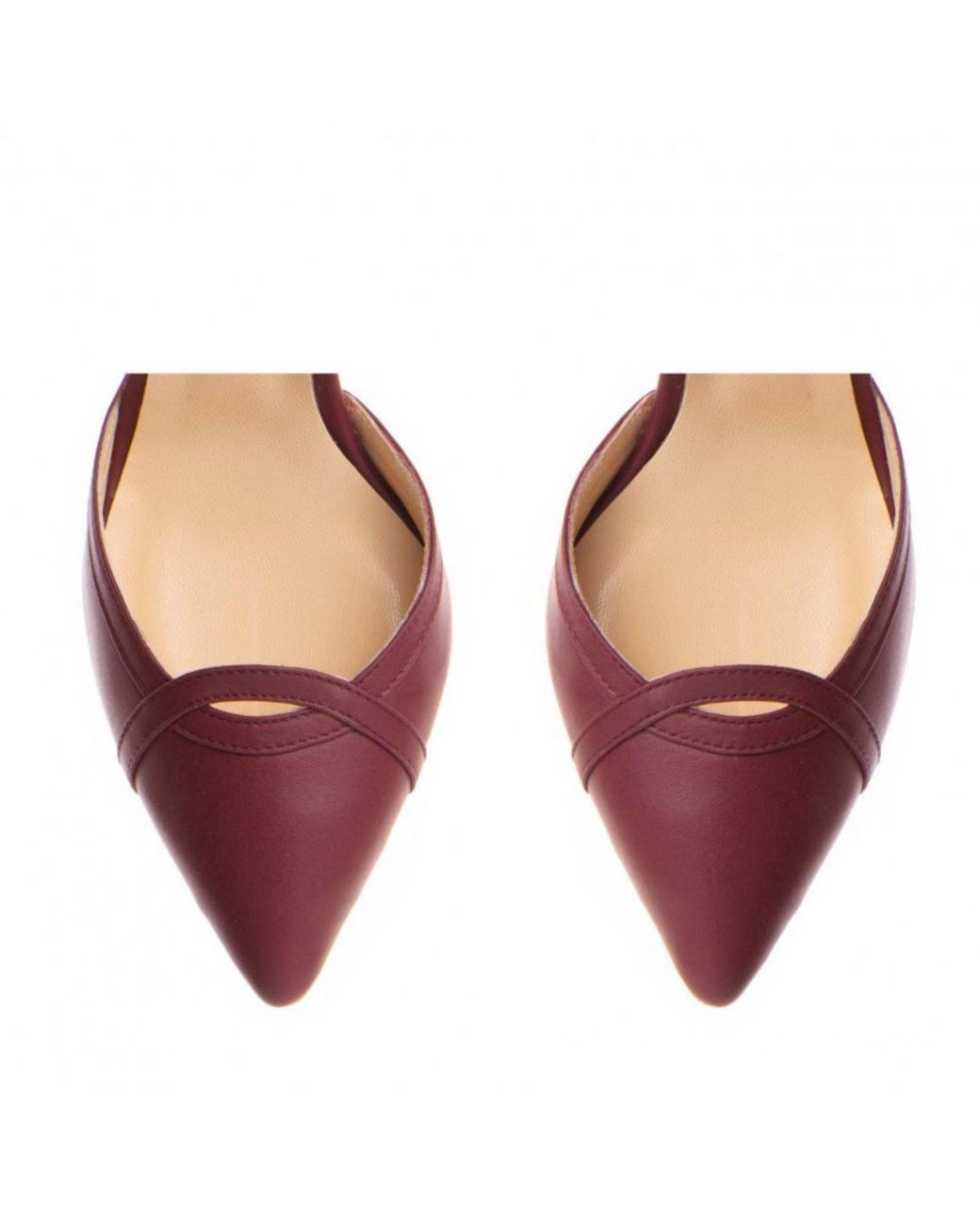 The 5Th Element Red Burgundy Sculptural Ashanti Pumps