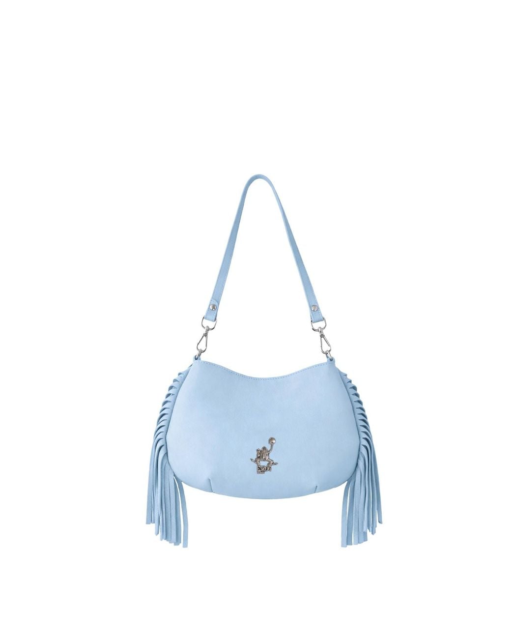 F3Rog by Rana Blue Baby Crossbody Mini Gordon Fringe Bag