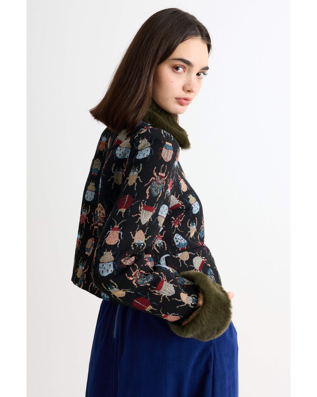 Louche Black Kent Beetlejuice Cropped Jacket