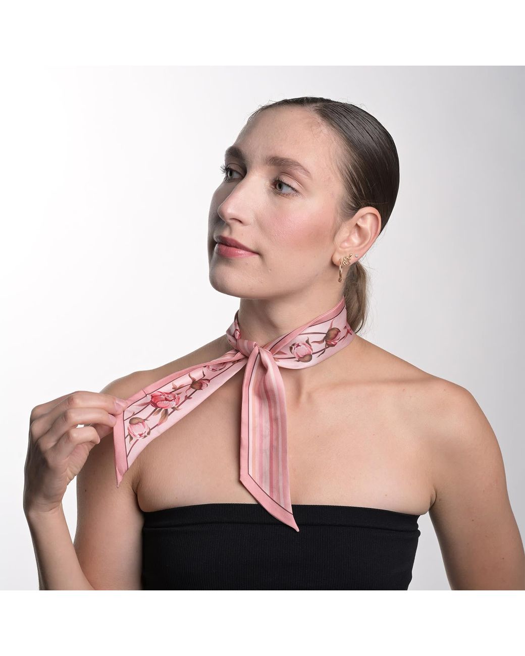 Silk&Soul Pink Peonies Twilly