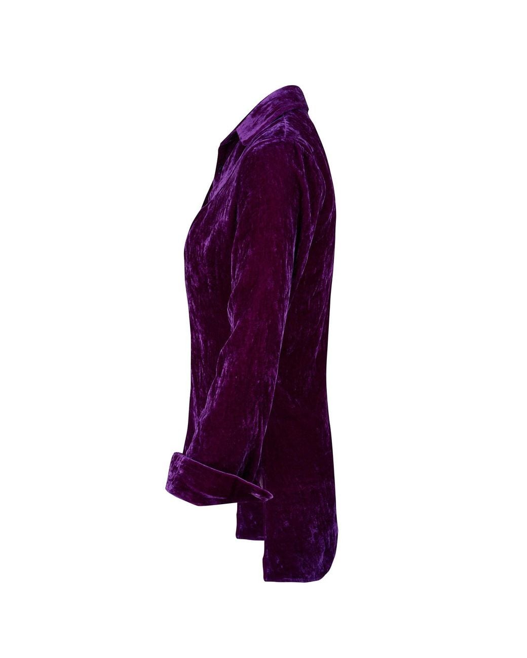 At Last Purple Silk Velvet Shirt
