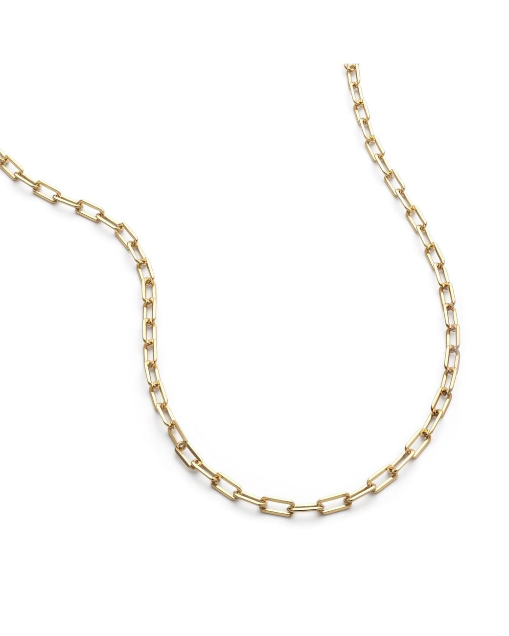 Elk & Bloom Metallic Thin Paperclip Chain Necklace