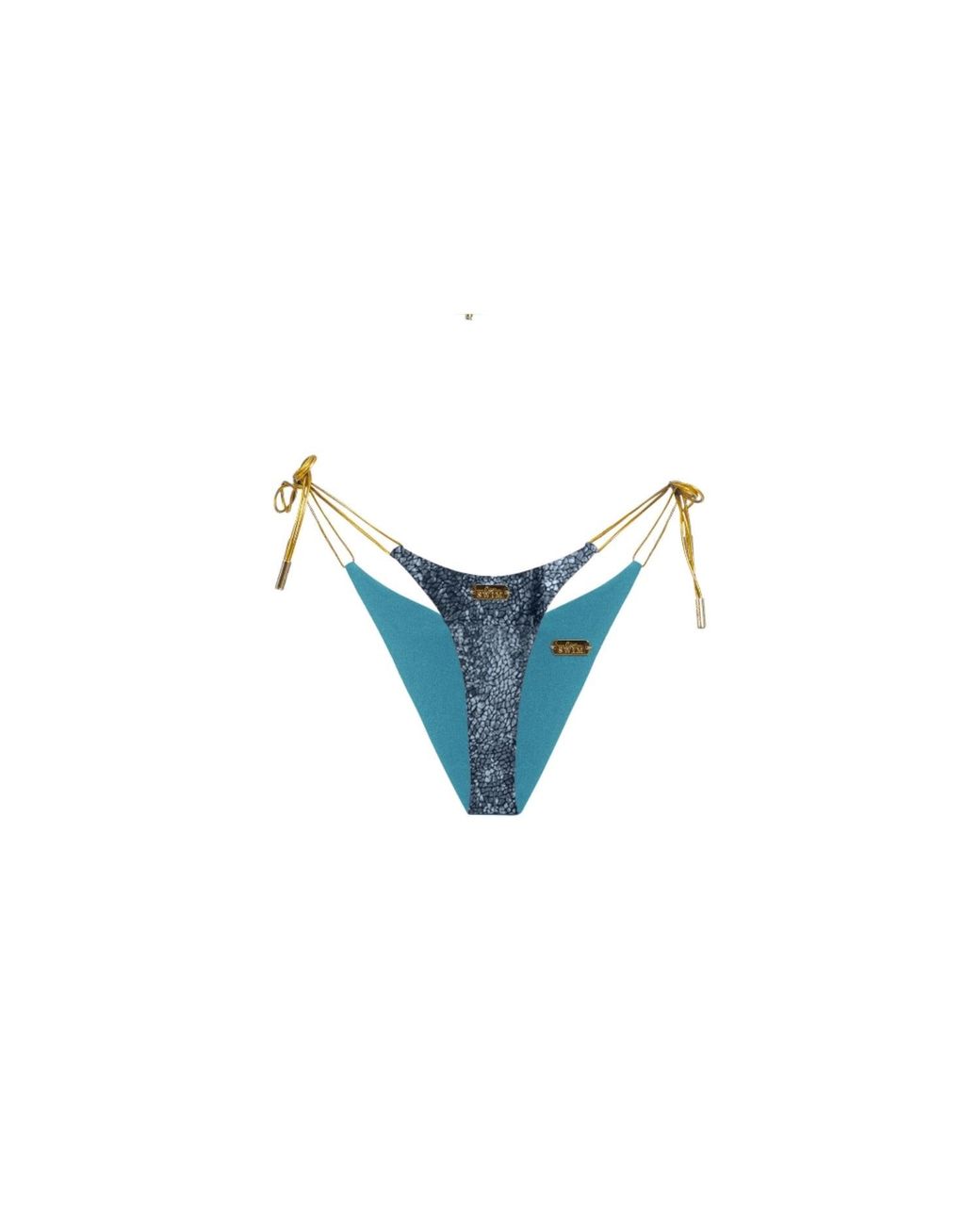 Capri Swim™ Blue Mosaic Reversible Thongkini Bottom