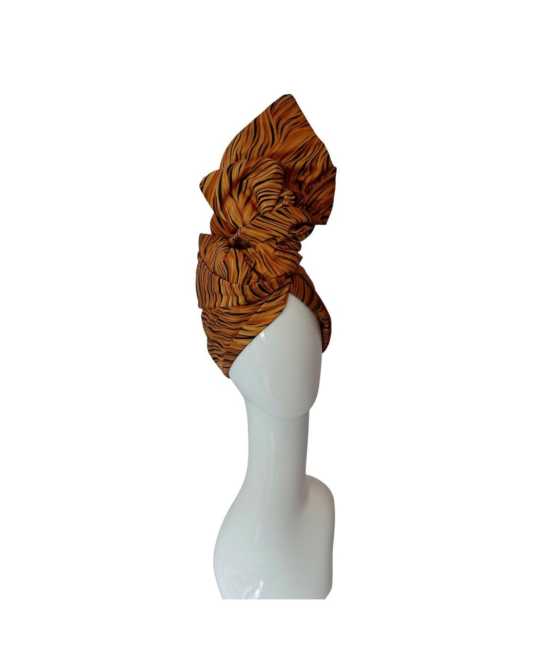 Romer Millinery Brown Twisturban Turban Ginger Faux Coiffure