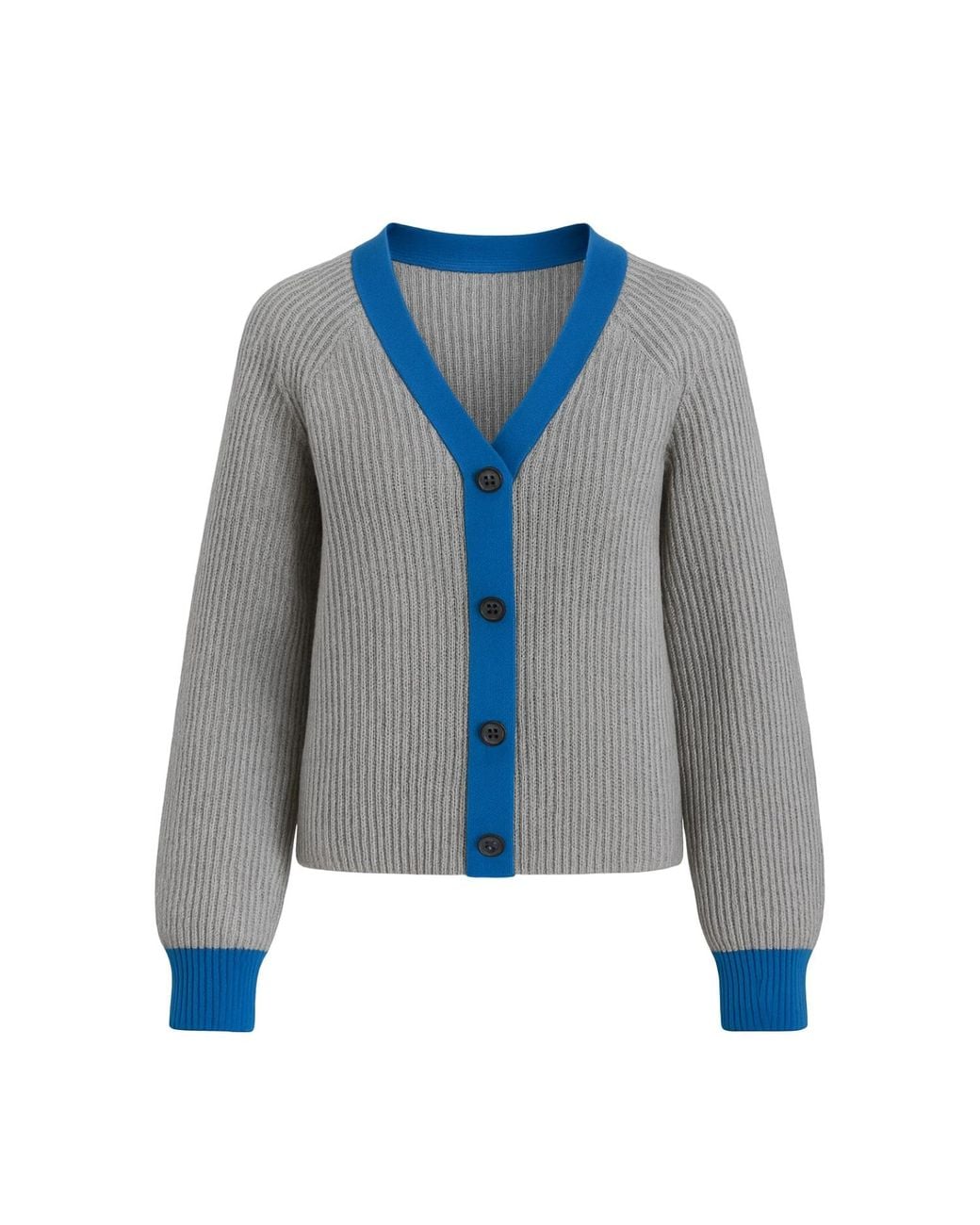 BEIRA Blue Michelle Merino And Cashmere Chunky Knit Cardigan
