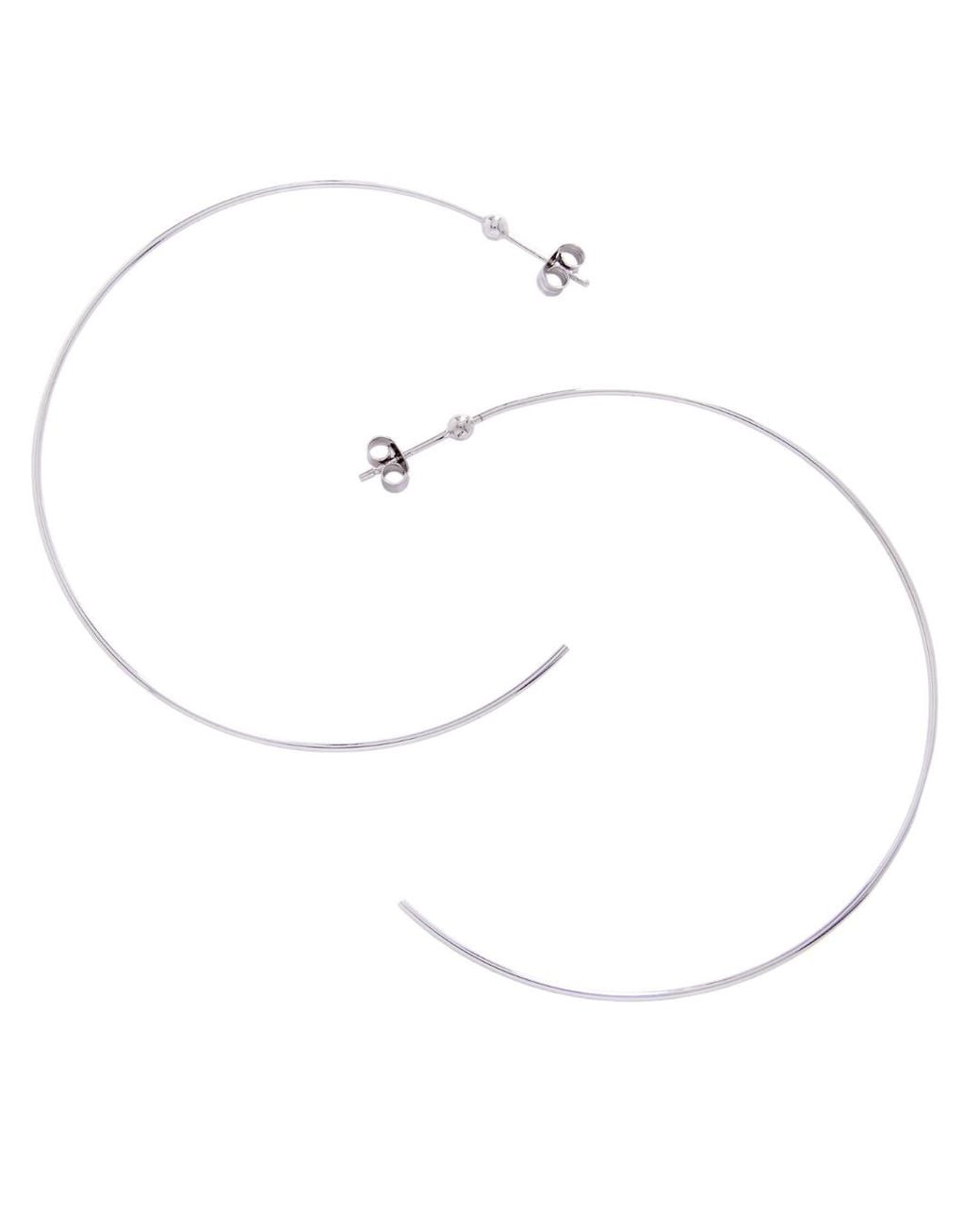 Belinda Jewelz White Faye Bullseye Lightweight Large Hoops