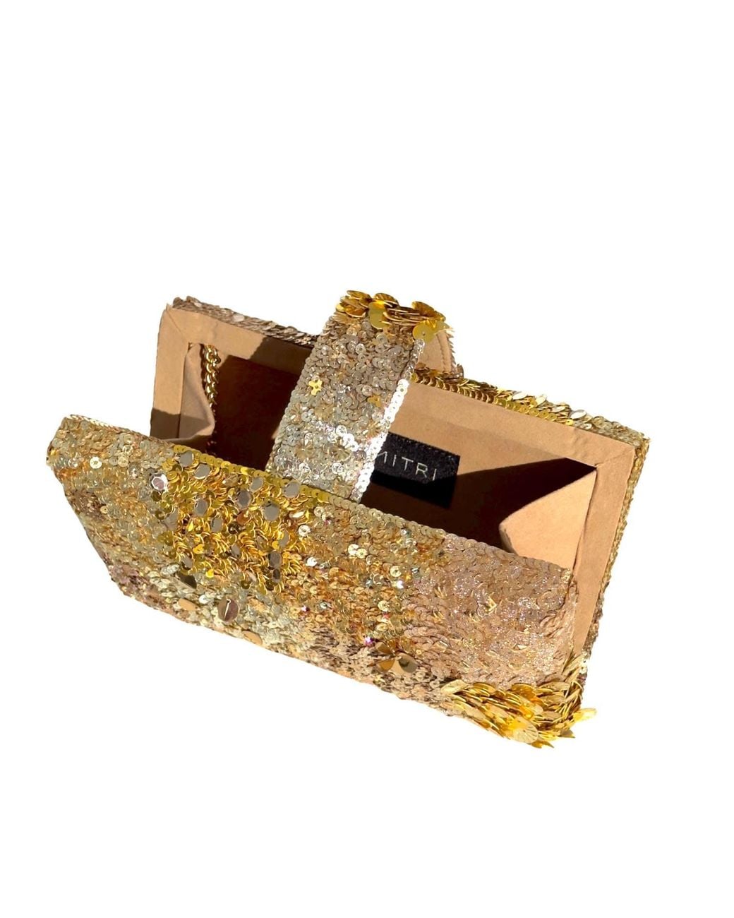 Simitri Metallic Garnet Clutch