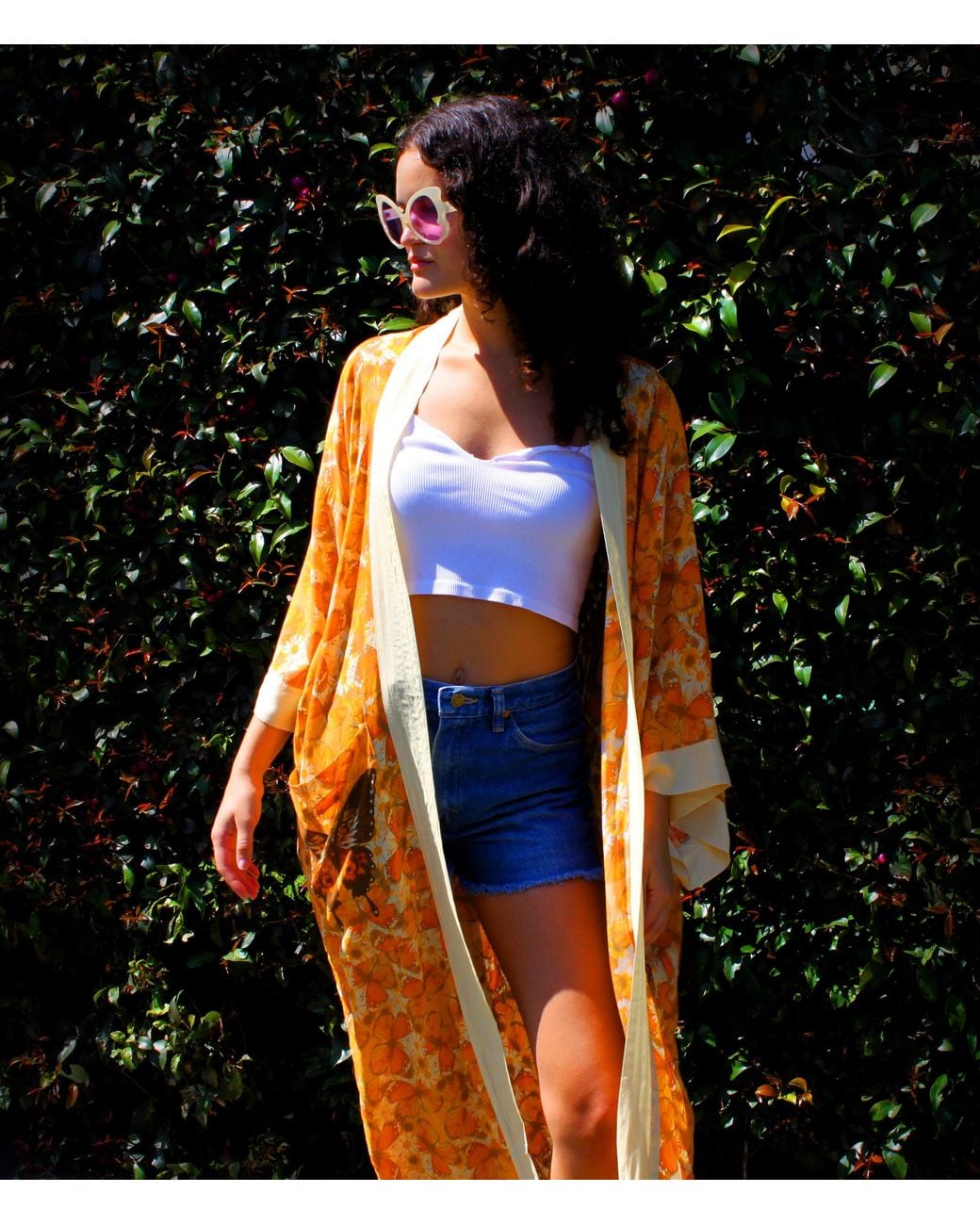 Henelle Yellow Neutrals Laurel Canyon Kimono