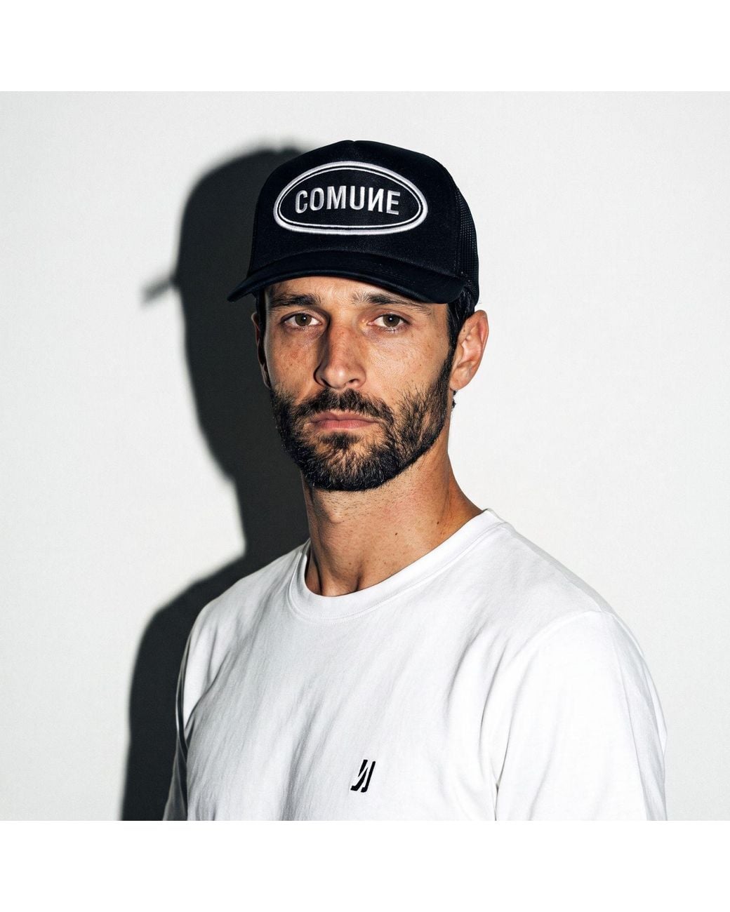 Comune Black Patch Active Trucker Hat for men