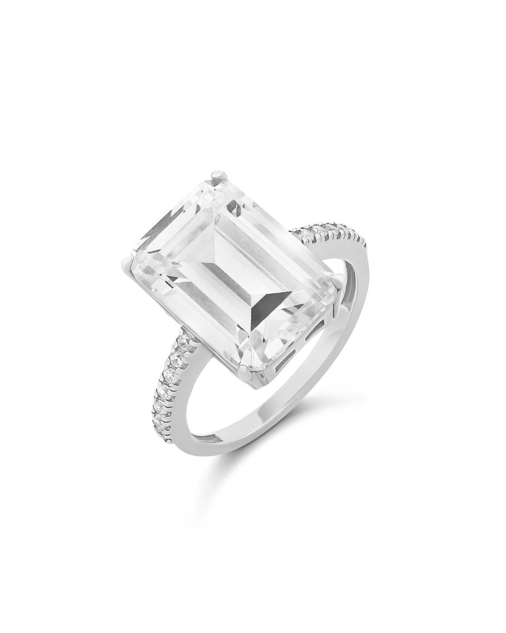 SHYMI White Emerald Cut Statement Ring