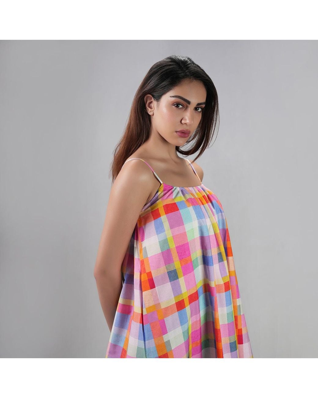 DHARA SHETH DUBAI Red The Palette Picnic Spaghetti Strap Maxi Dress