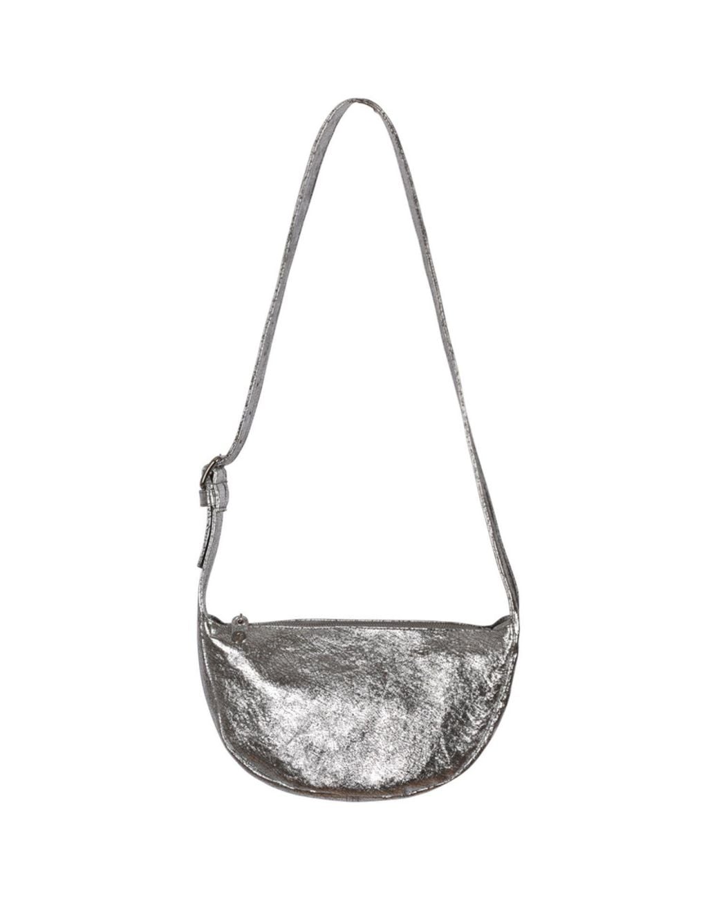 Owen Barry Gray Leather Sling Bag