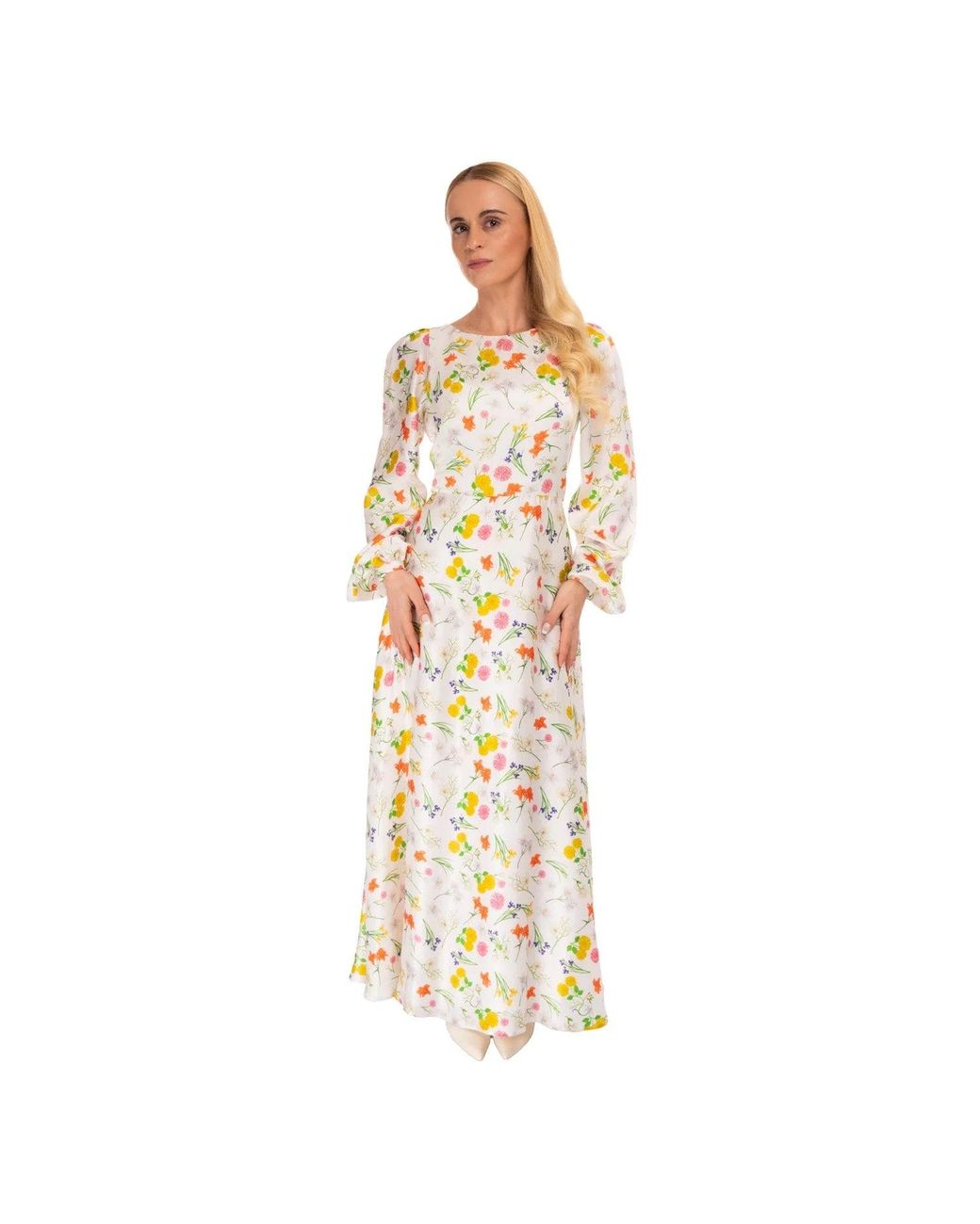 Sofia Tsereteli Metallic Meadow Silk Gown