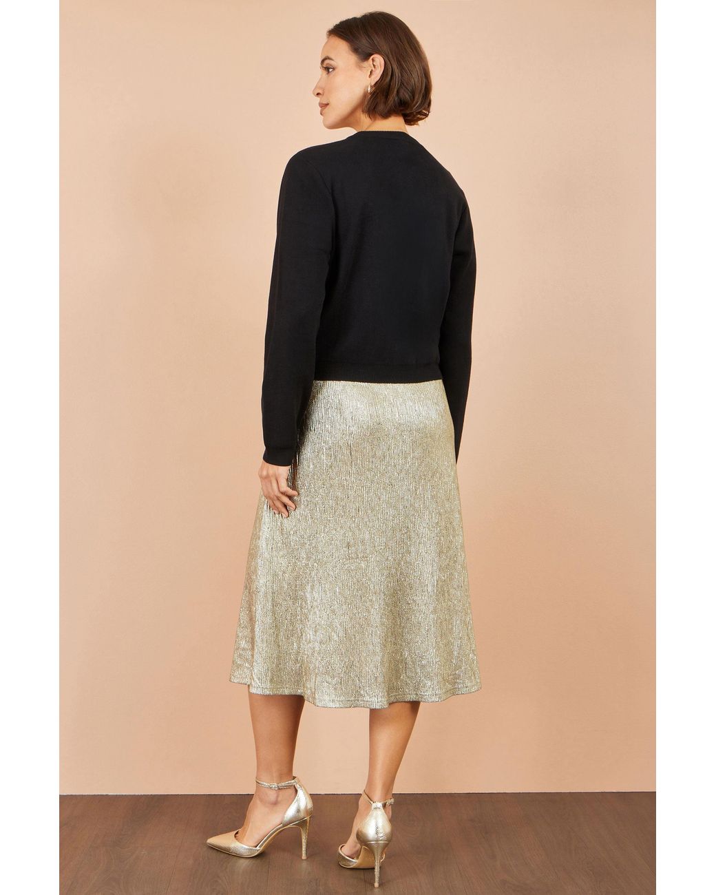 Yumi' Black Bow Button Cardigan