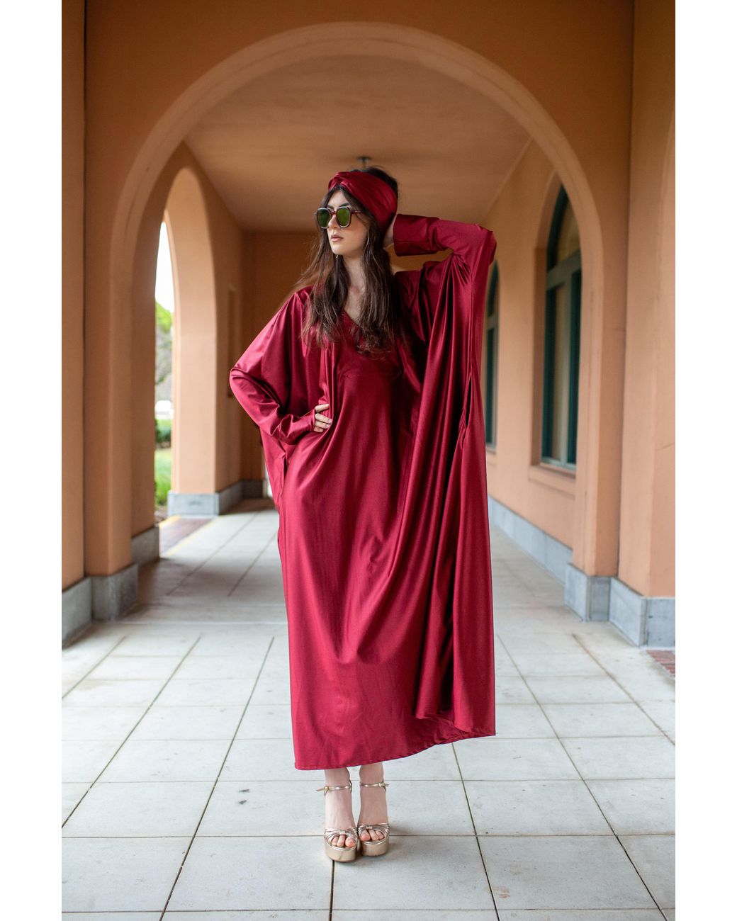 Jennafer Grace Red Gracie Caftan