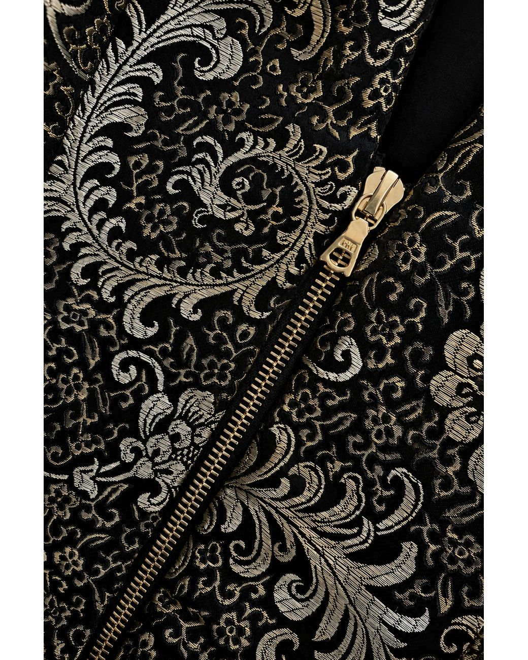 Mandarano Black Belladonna Brocade Mini Dress
