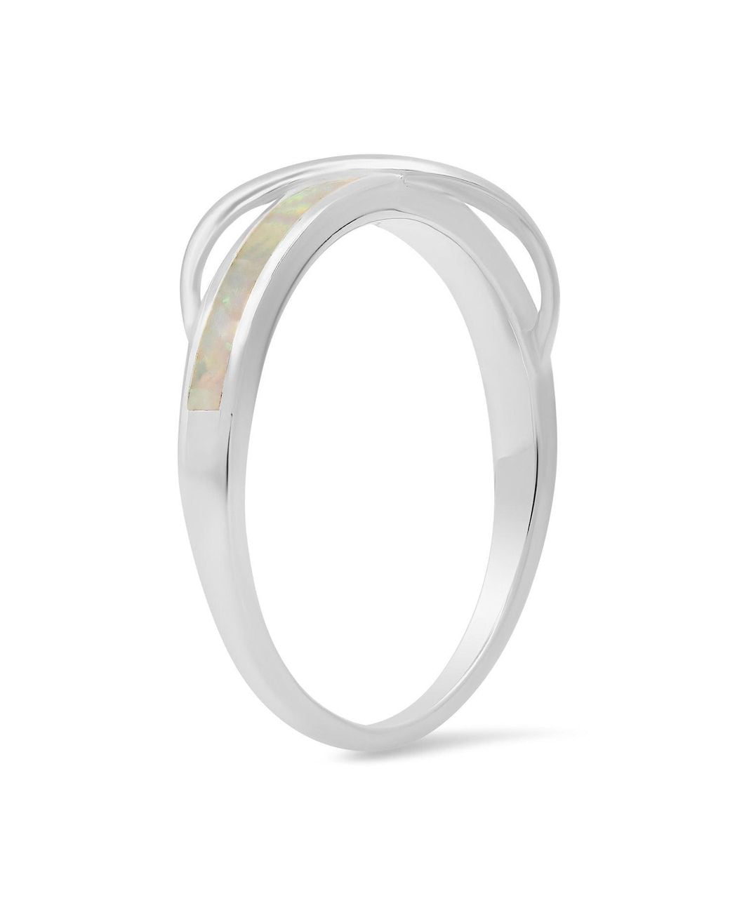 Kylie Harper White Sterling Opal Wave Ring