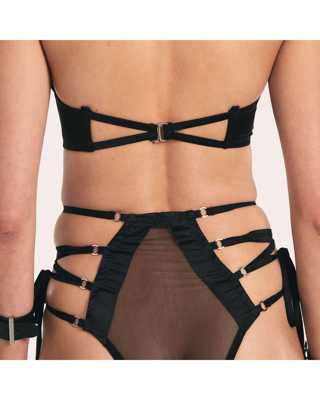 Lunatic Femme Black Boa High-Waisted Panty