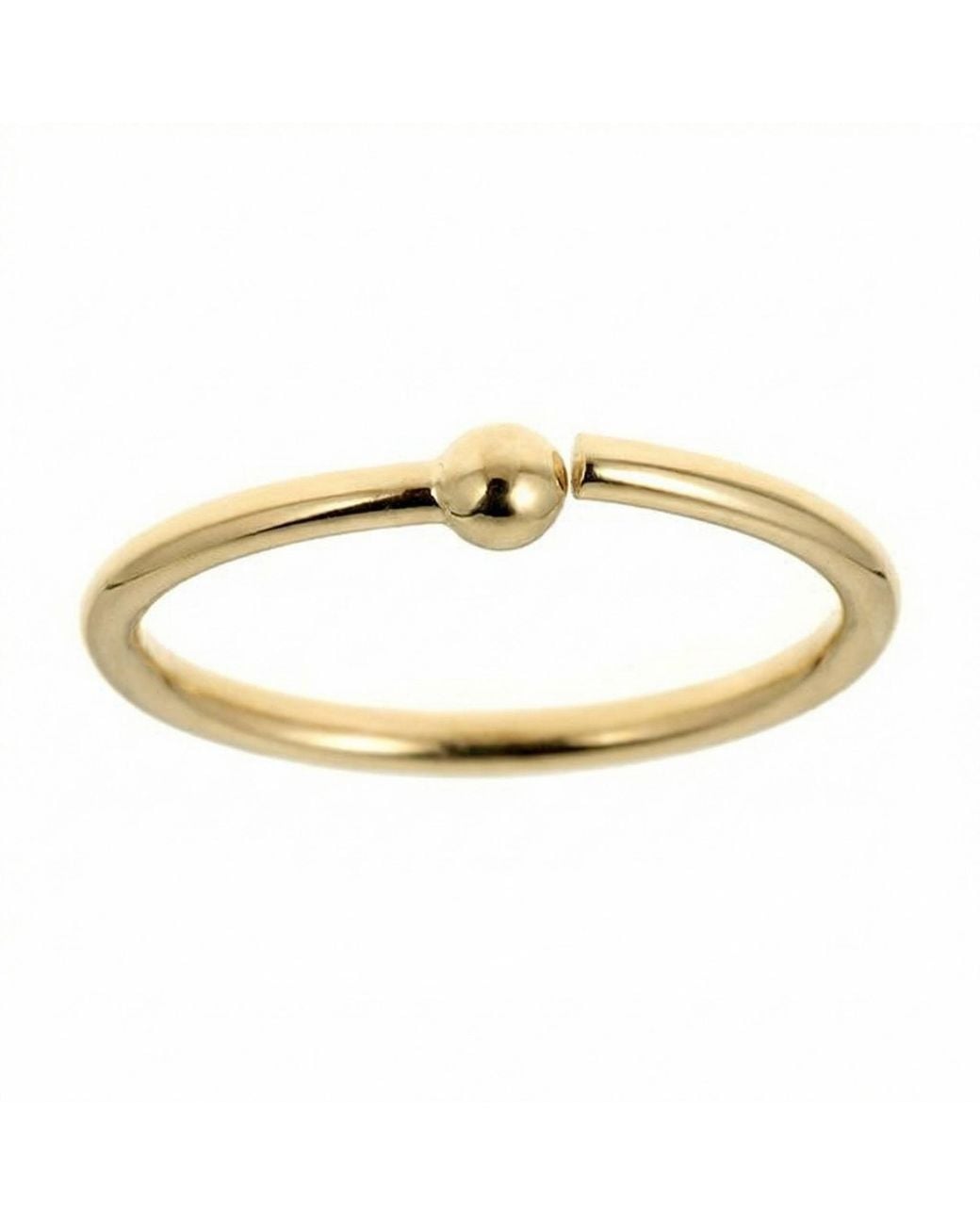 Zahav Jewelry Metallic 14K Solid 24G 8Mm Nose Hoop