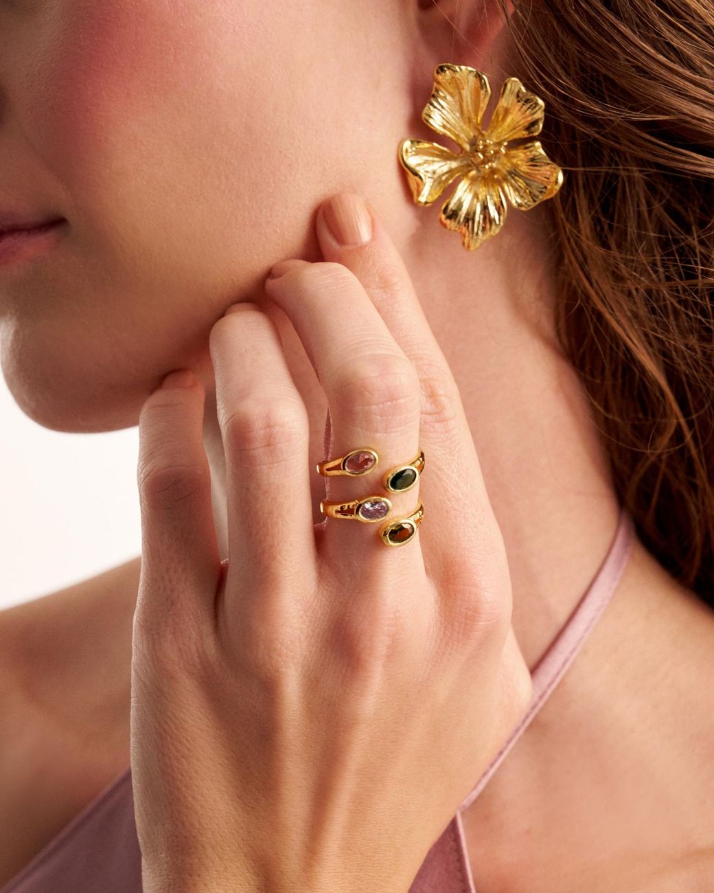 Kybele Studio Metallic Flora Earrings