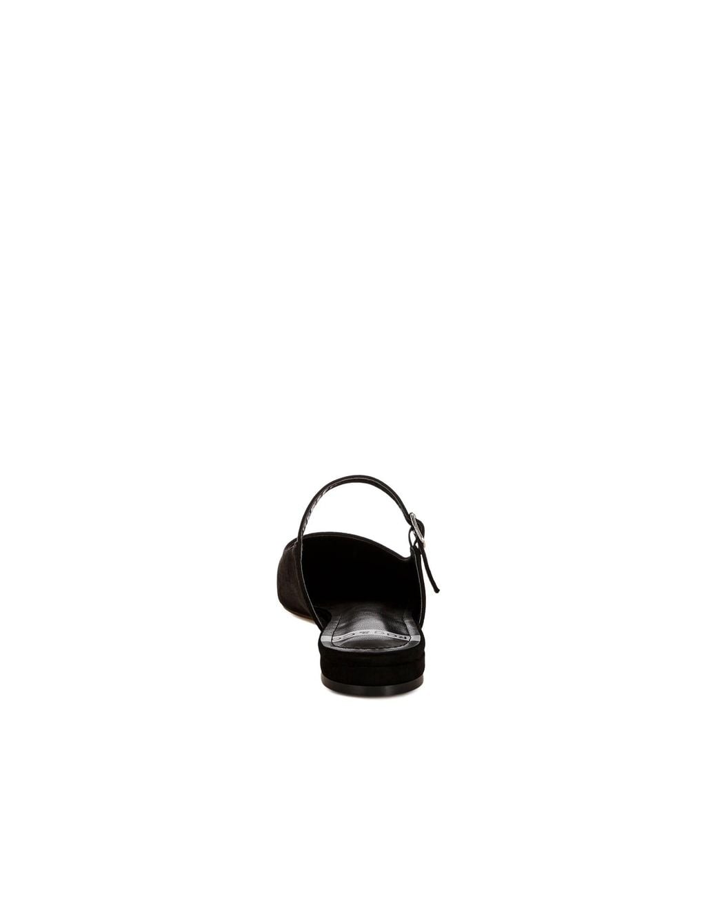 Rag & Co Black Dublish Square Toe Buckled Flats