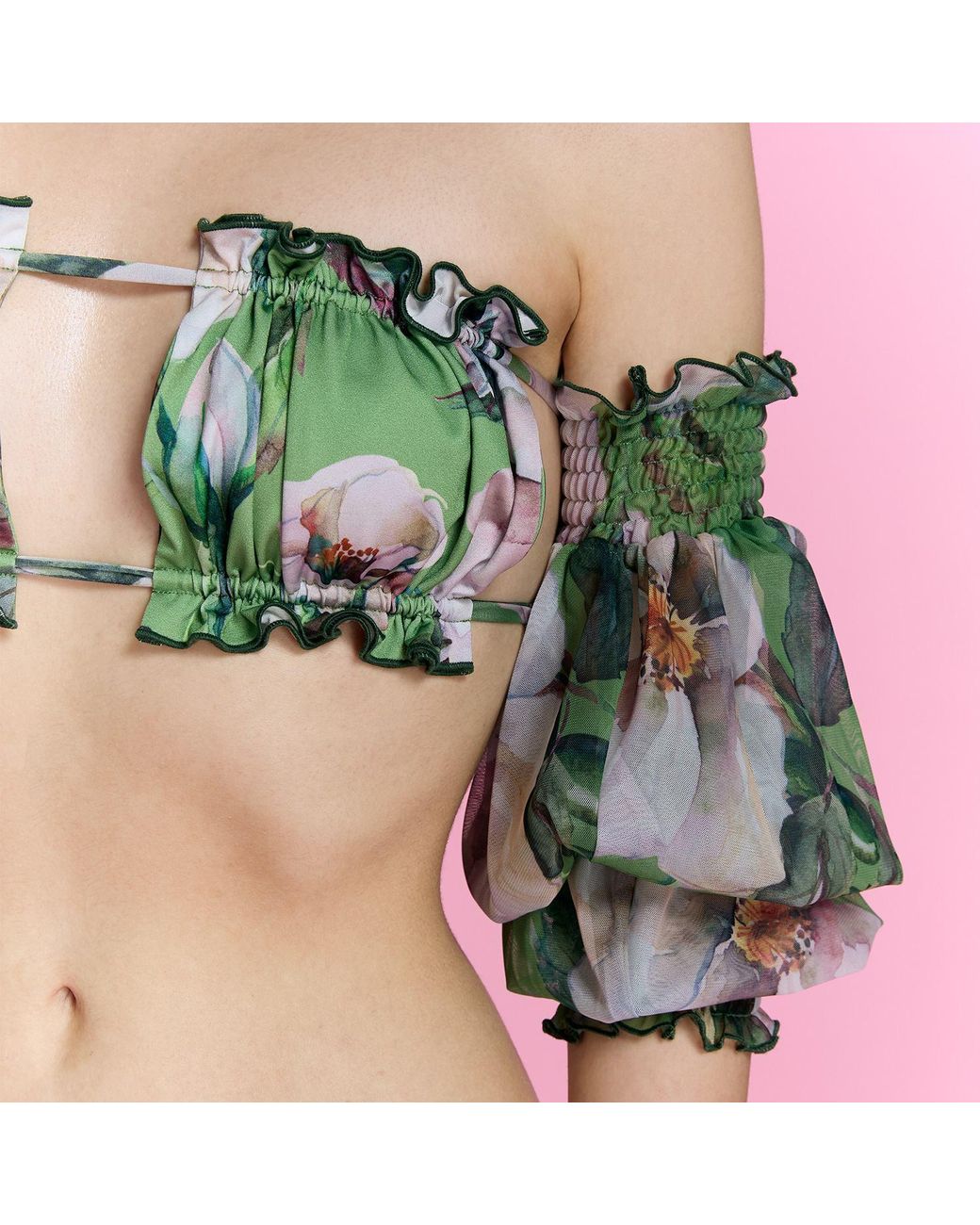 Nur Karaata Green Golden Aura Bikini