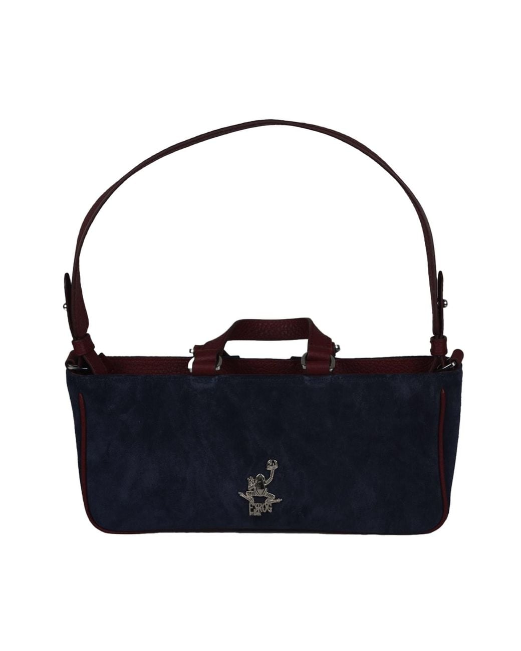 F3Rog by Rana Purple Suede East-West & Shoulder Leila Bag