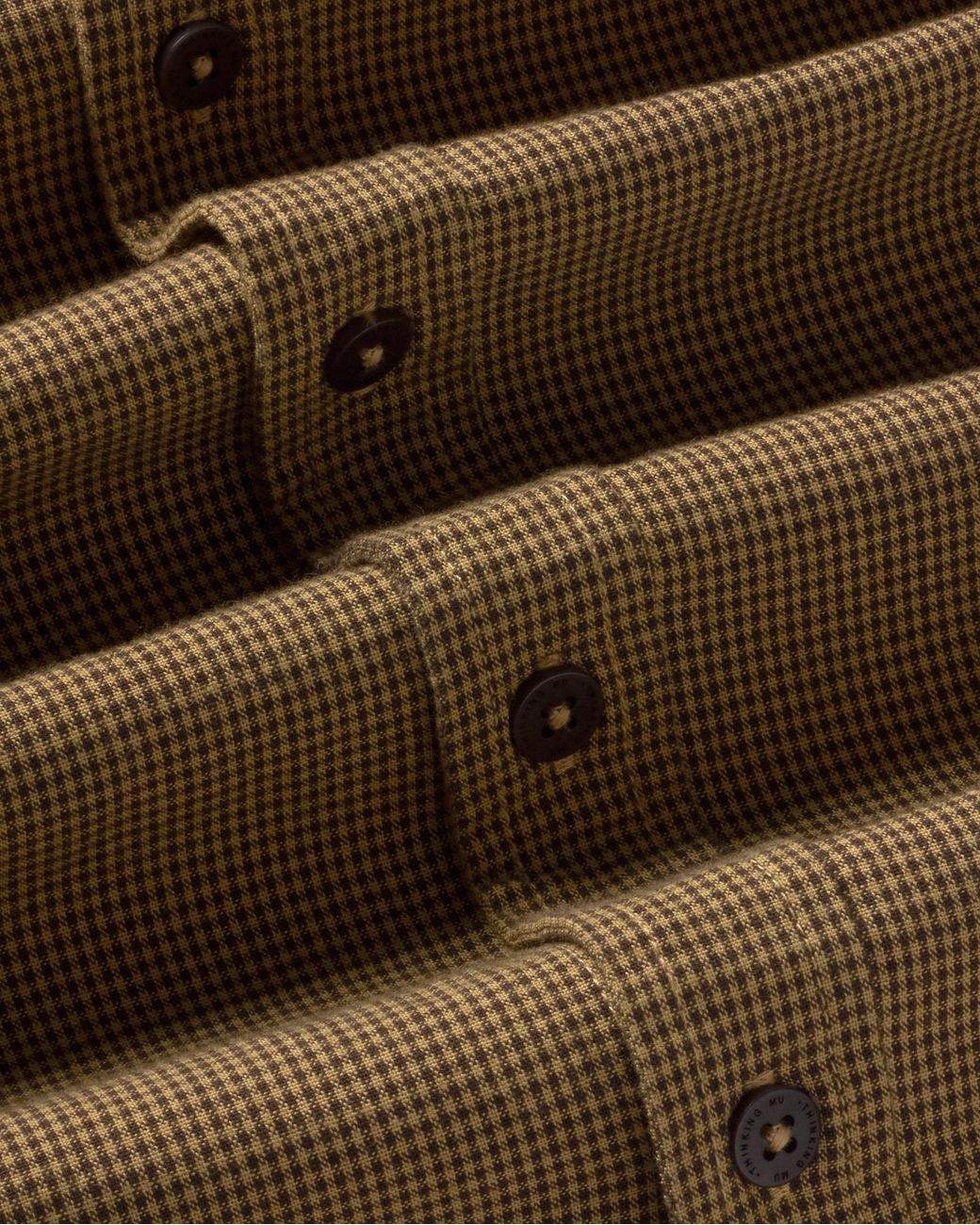Thinking Mu Brown Ant Camel Checkered Shirt for men