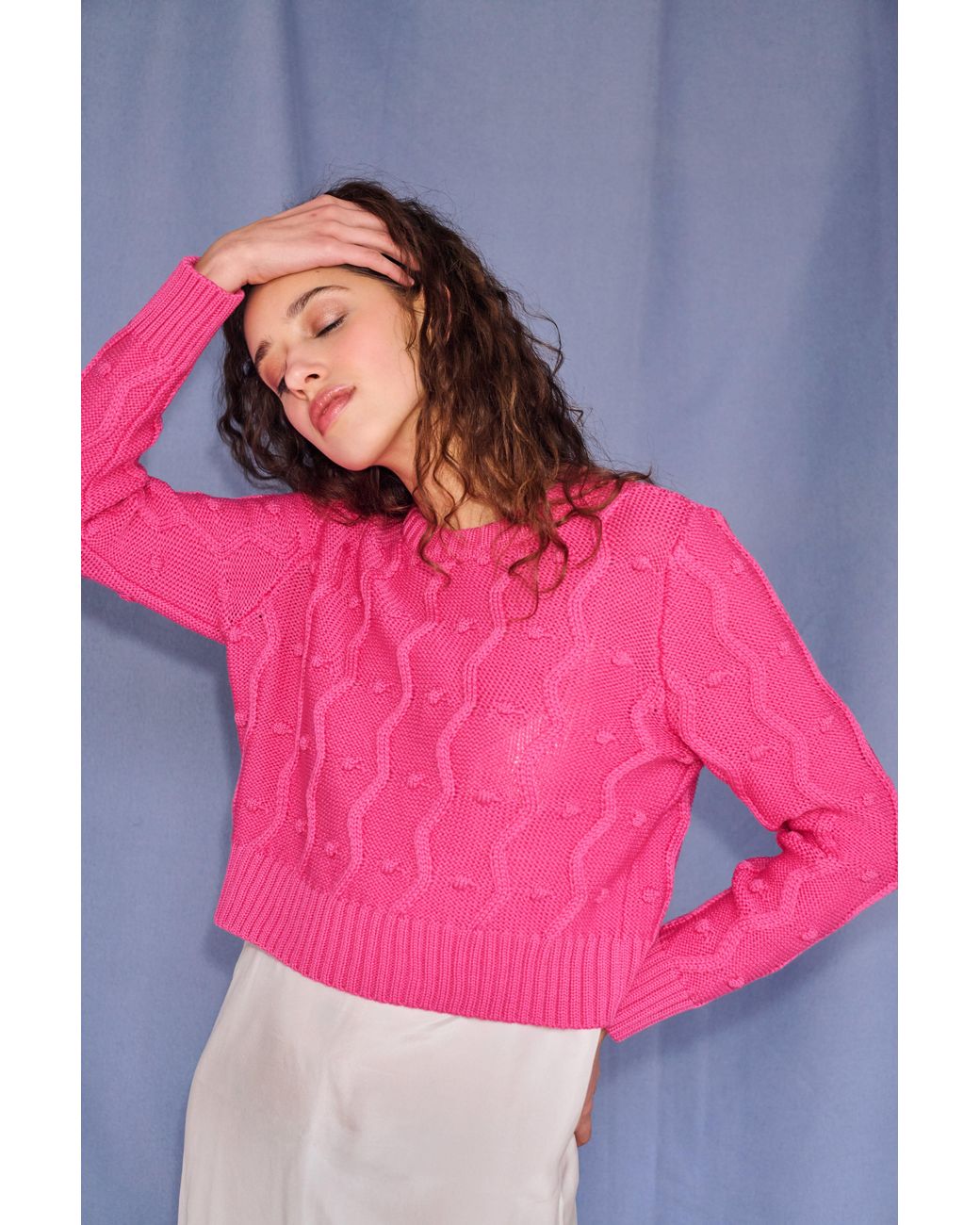 Gigi Knitwear Pink Bubble Sweater