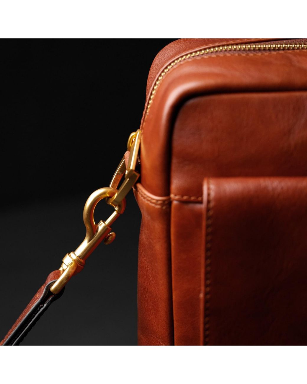 Time Resistance Brown Large Leather Briefcase Laptop Bag for men