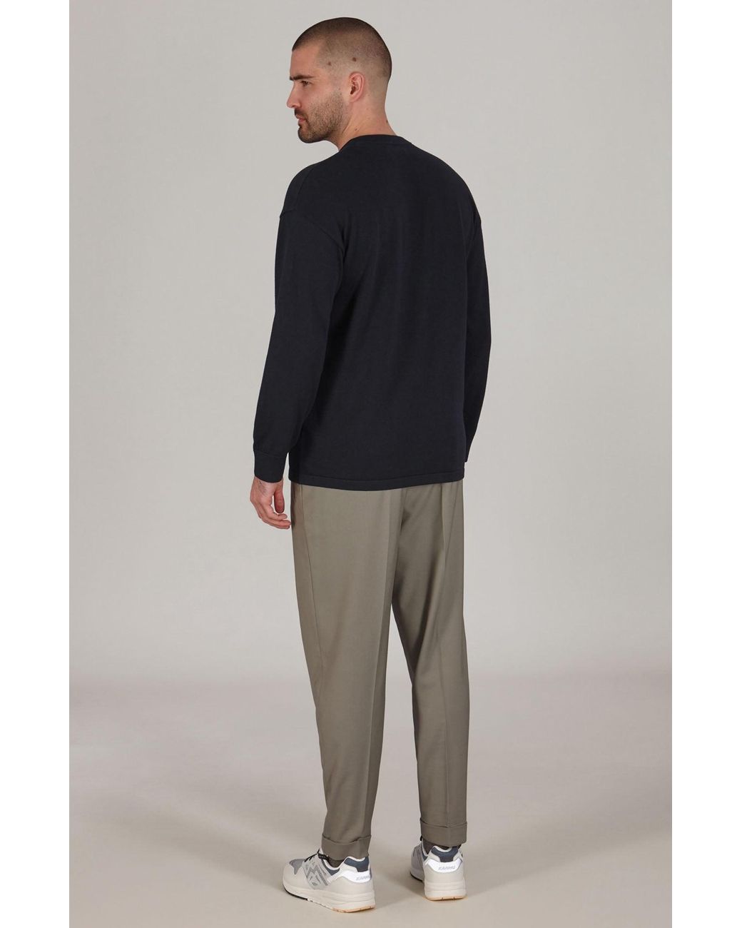 Paul James Knitwear Blue Lightweight Cotton Ollie Oversized Knitted Top for men