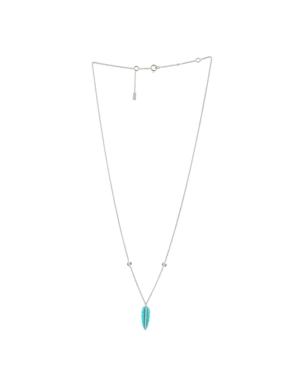 Artisan Metallic 18K & Diamond Feather Pendant Necklace