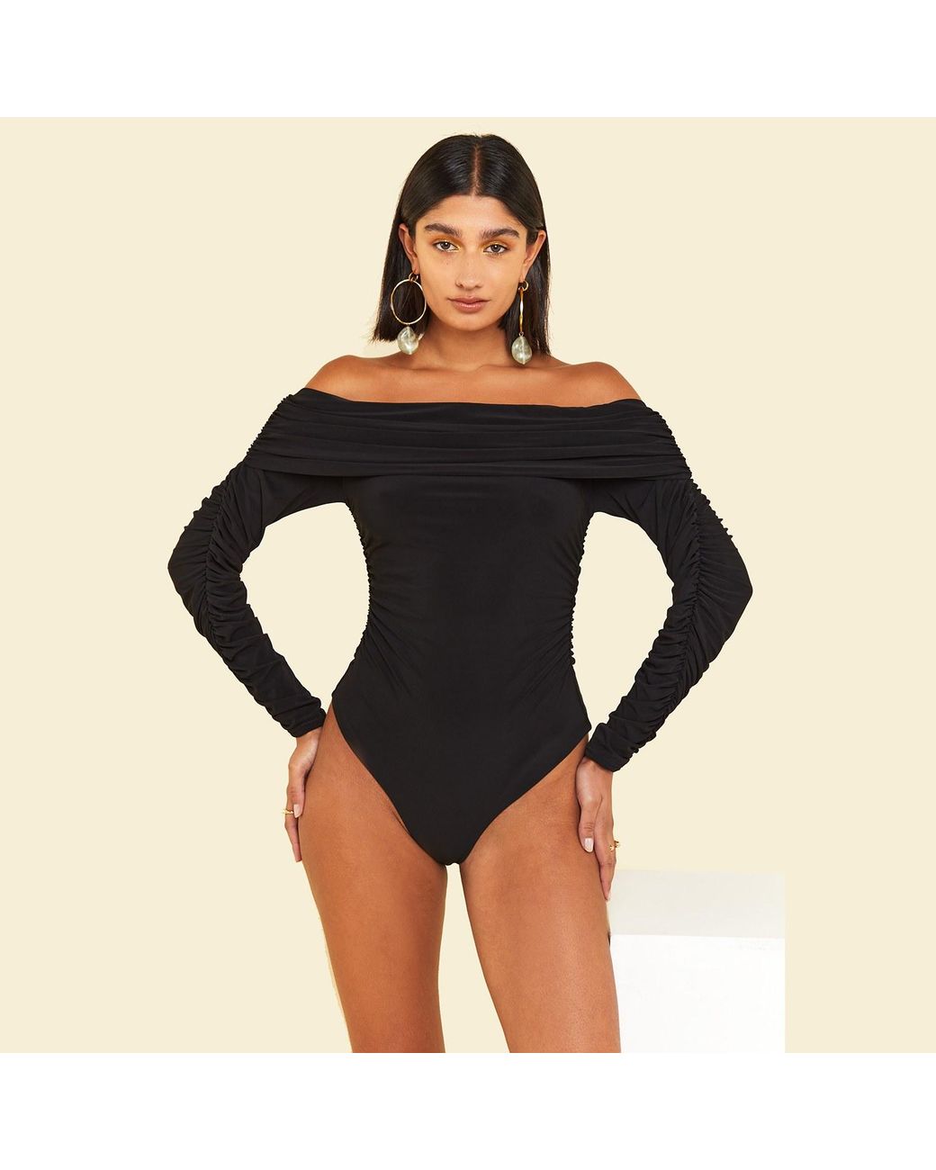 Celestine & Mae Black Florentina Bodysuit