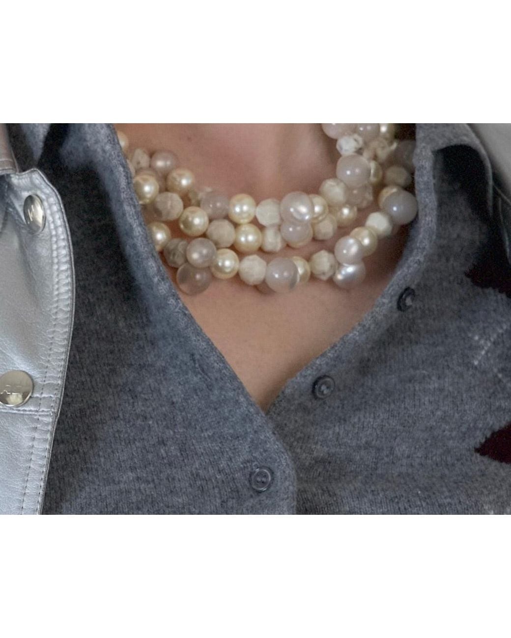 Fairchild Baldwin Metallic Neutrals Gisella Champagne Necklace