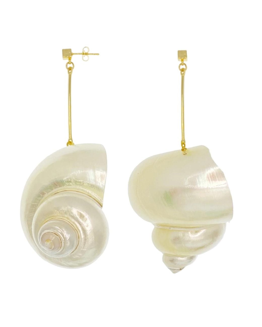 Ninemoo Metallic Moonlit Conch Earrings