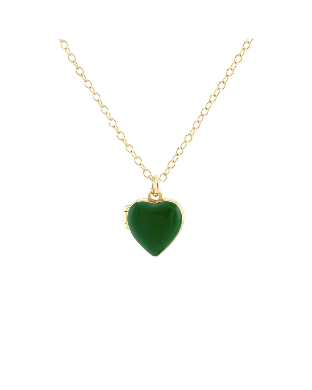 Kris Nations White Enamel Heart Locket