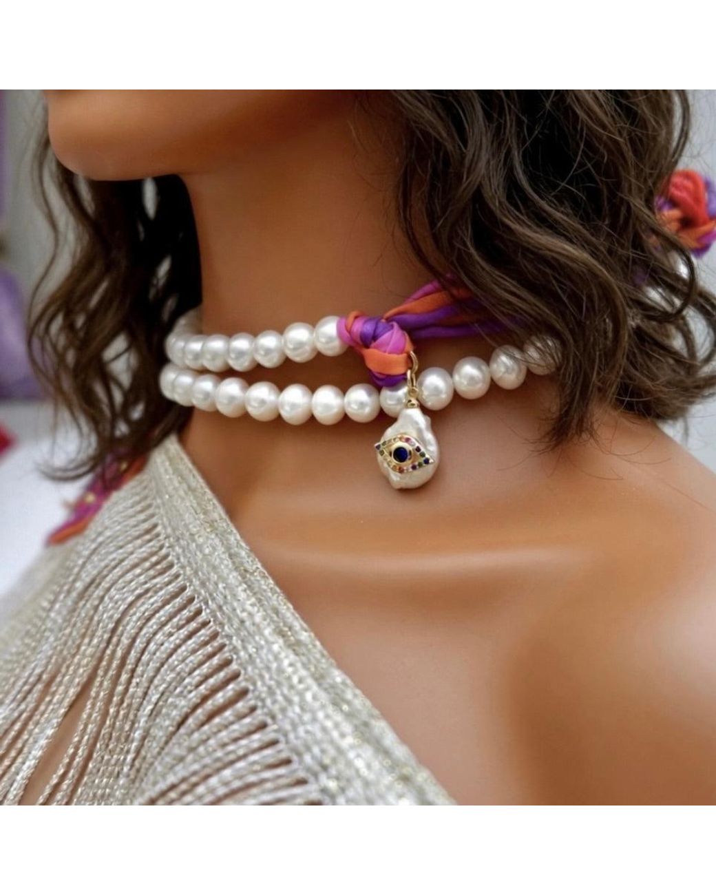 Persia Dona Jewelry Red Exotic Pearl Necklace
