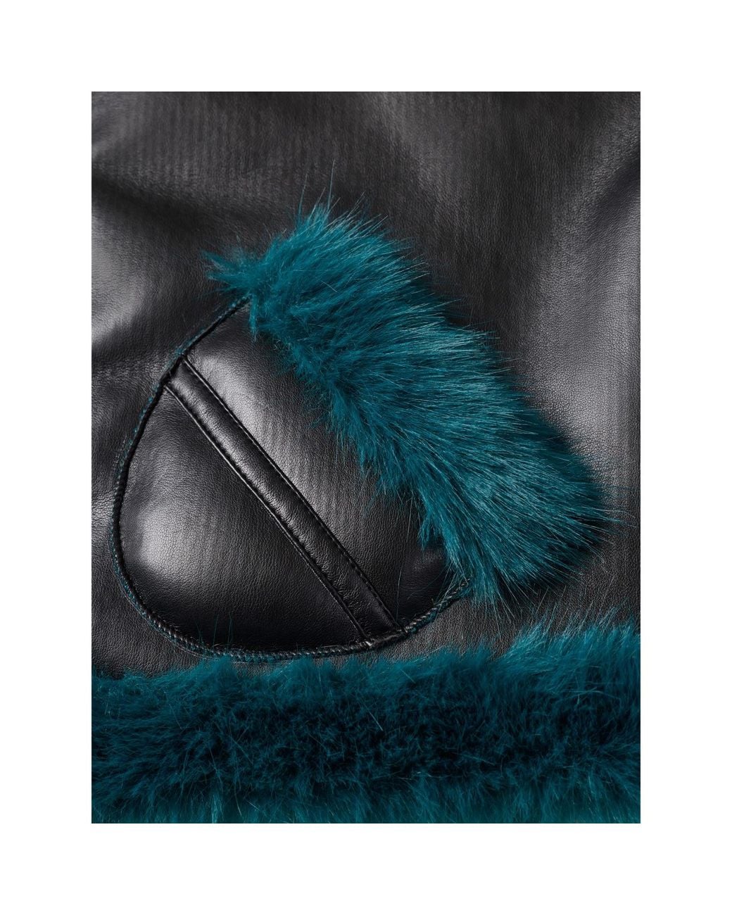 Jakke Blue Aviator Cropped Jacket