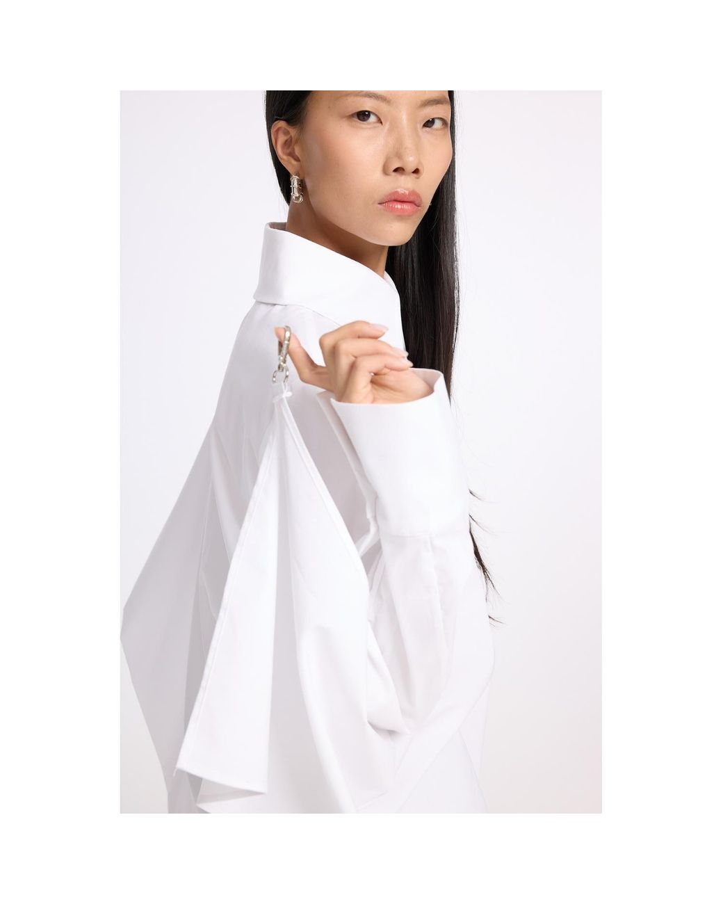 Mirimalist White Cape Shirt