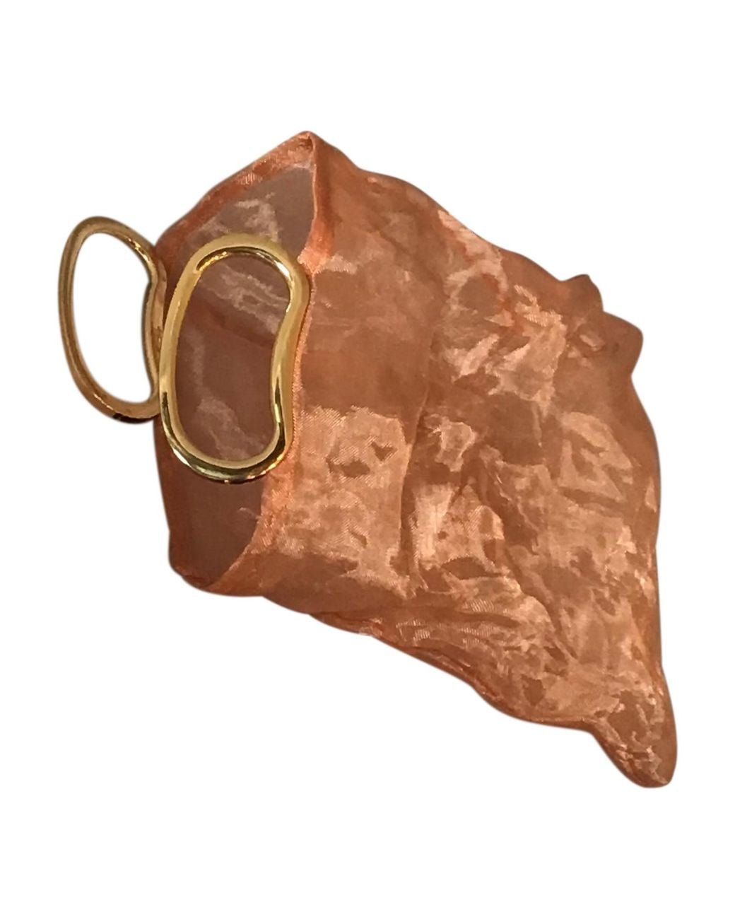 Romer Millinery Brown Copper Mesh Mini Tote Clutch