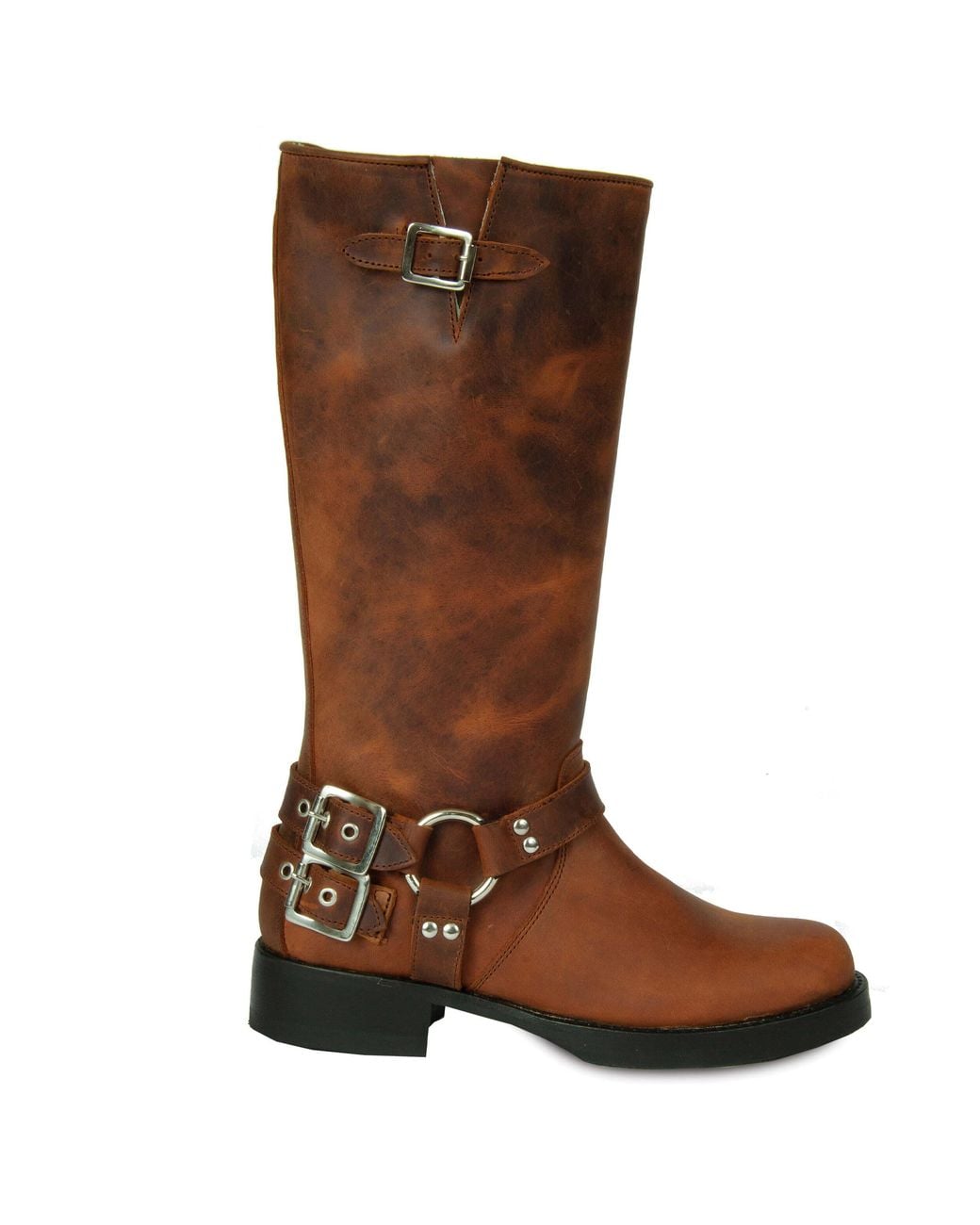Urbnkicks Brown Tall Biker Distressed Boots