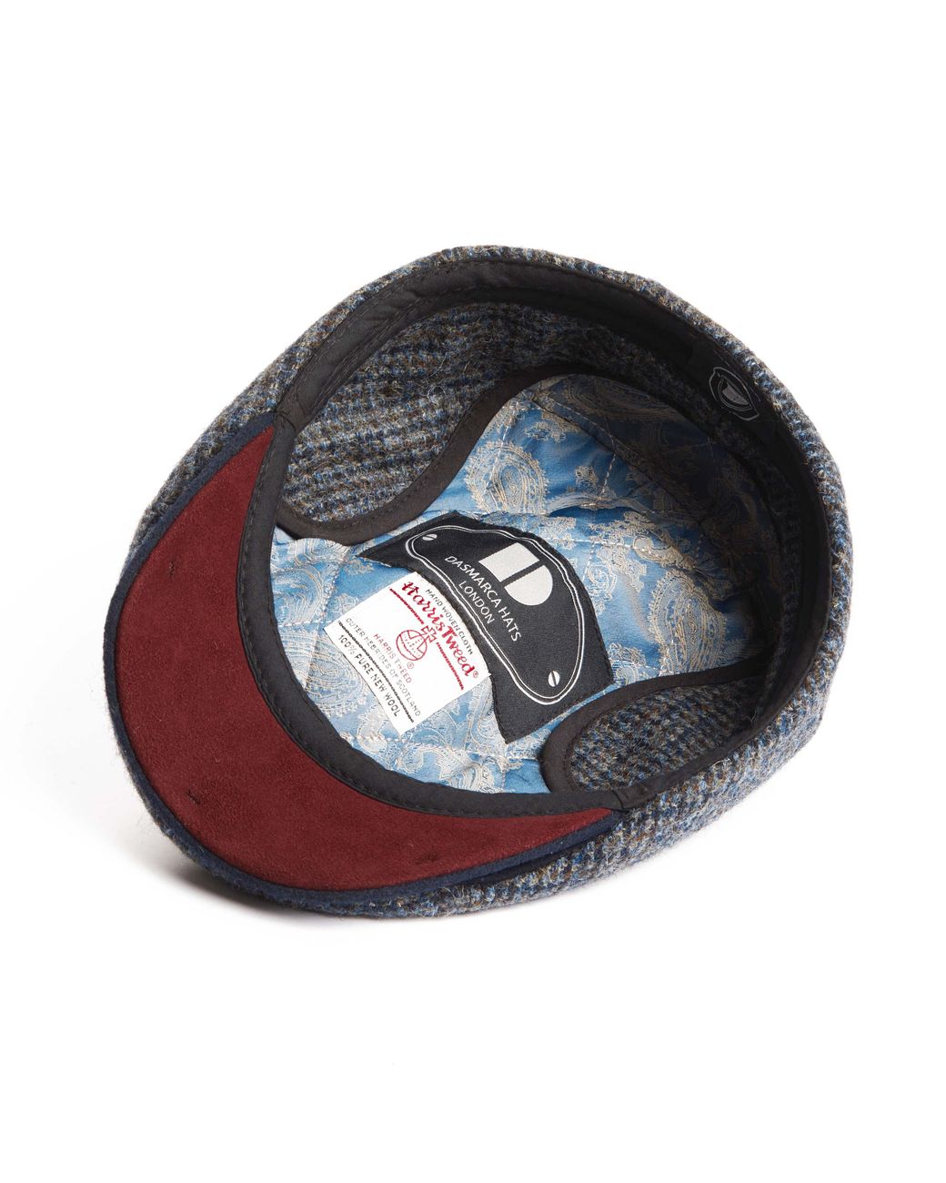 Dasmarca Hats Gray Aaron Harris Tweed Wool Cap With Earflaps for men