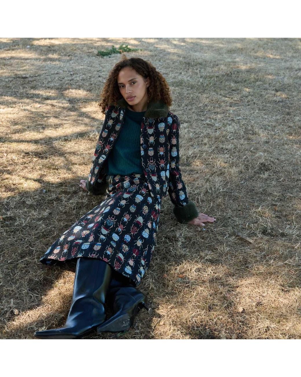 Louche Black Kent Beetlejuice Cropped Jacket