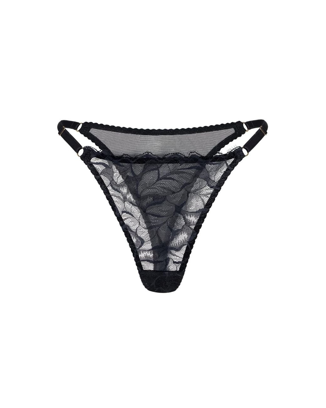 Daily Underwear Gray Adjustable String Panties Panther