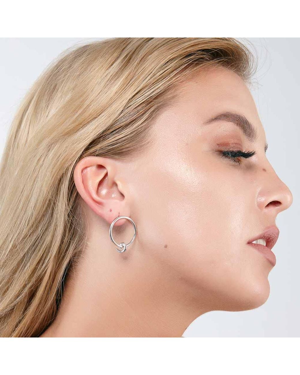 Lucy Quartermaine Metallic Circle Swirl Earrings