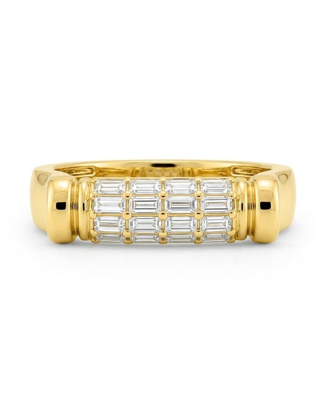 Artisan Metallic 14K Baguette Diamond Statement Ring